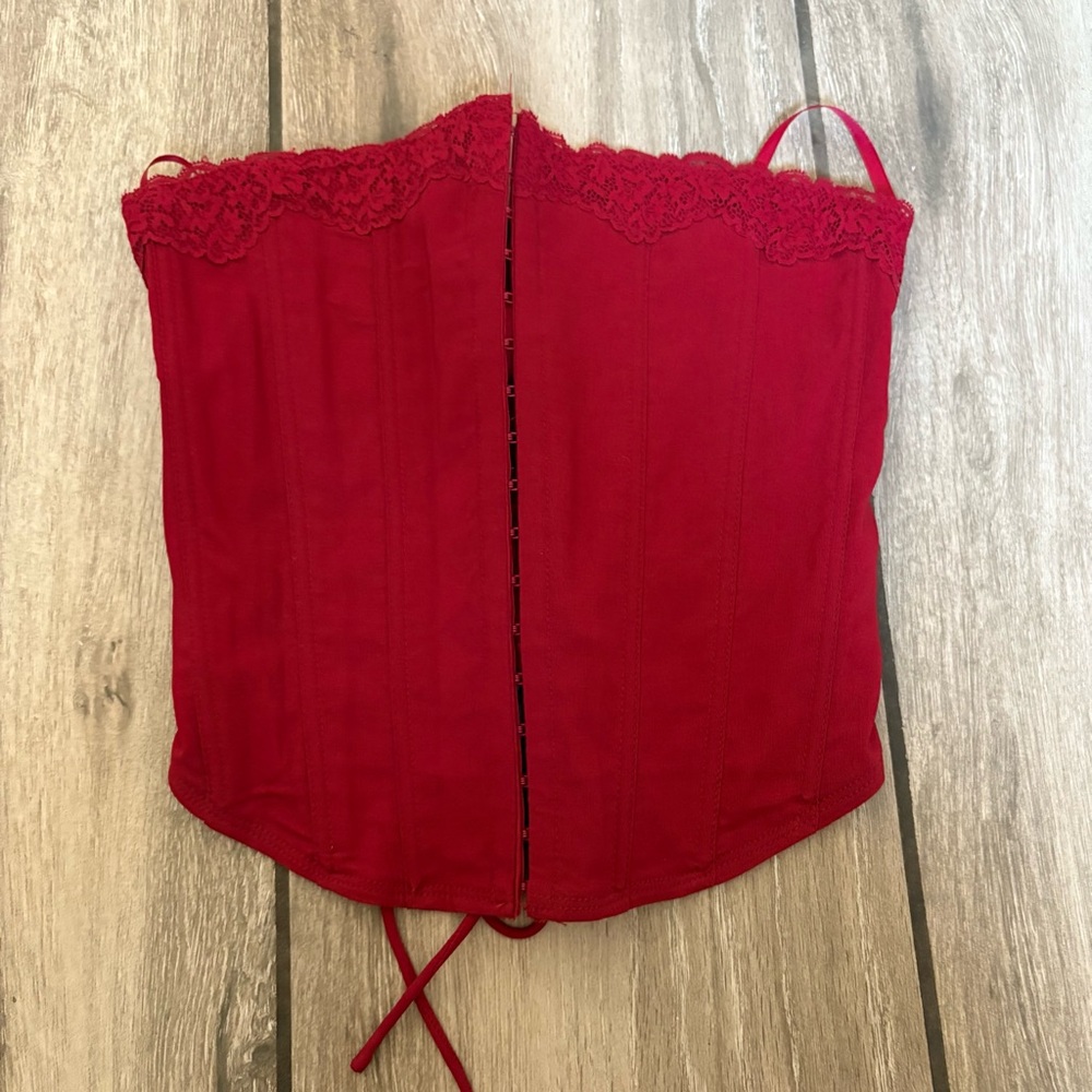 Windsor Scarlet Lace Corset Top